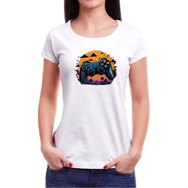 Camiseta Baby Look XBox Controle Sunset - Imagem 3