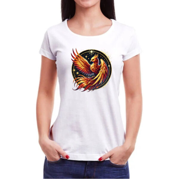 Camiseta Baby Look Fenix circulo estelar - Imagem 3