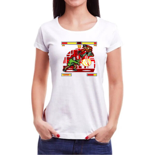 Camiseta Baby Look Freddy x Jason Street Fighter - Imagem 3