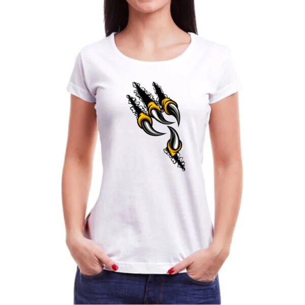 Camiseta Baby Look Garras de aguia rasgando - Imagem 3