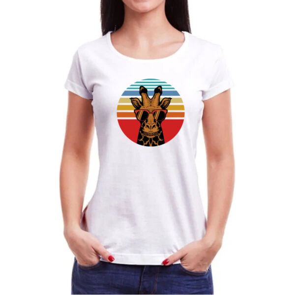 Camiseta Baby Look Girafa ray ban sunset - Imagem 3