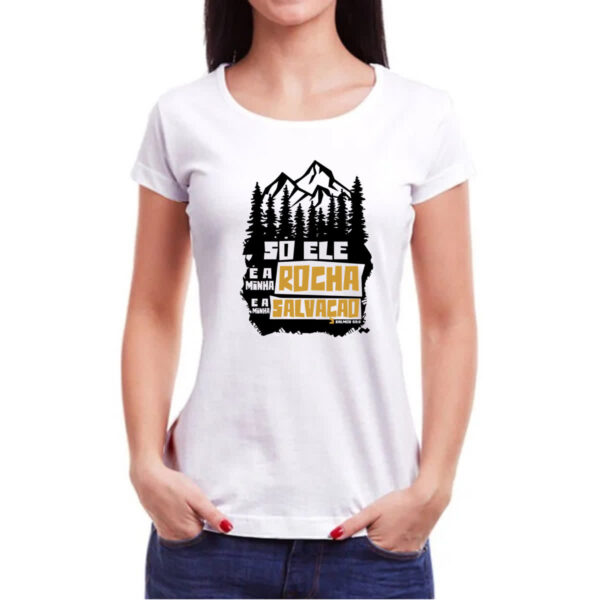 Camiseta Baby Look Gospel Salmos 62.2 - Imagem 3