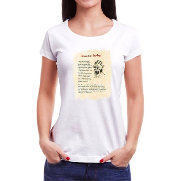Camiseta Baby Look Grimm Livro Mauvais Dentes - Imagem 3