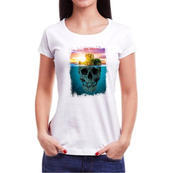 Camiseta Baby Look Ilha da caveira 2 - Imagem 3