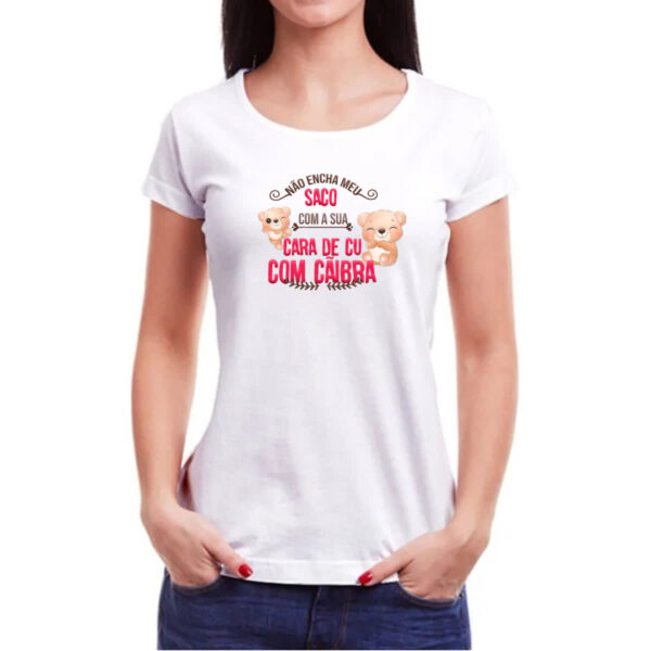 Camiseta Baby Look Ironico nao encha meu - Imagem 3
