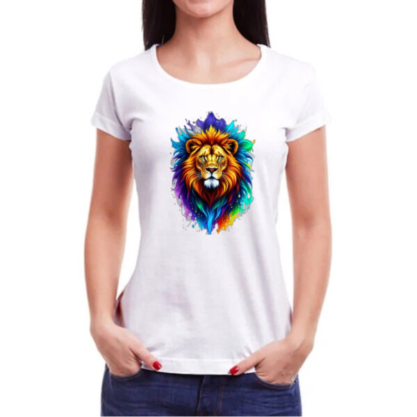Camiseta Baby Look Leao de Juda Watercorlor Splash - Imagem 3