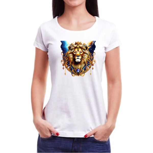 Camiseta Baby Look Leao de juda coroado no universo - Imagem 3