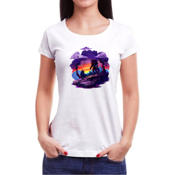 Camiseta Baby Look Leao guerreiro noturno - Imagem 3
