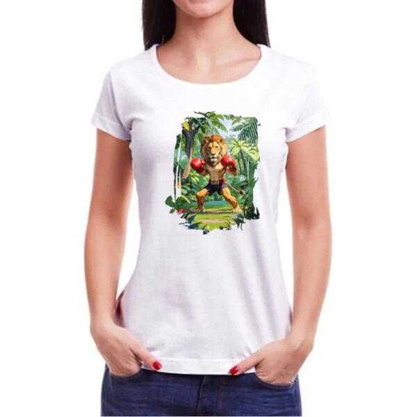 Camiseta Baby Look Leao pugilista - Imagem 3