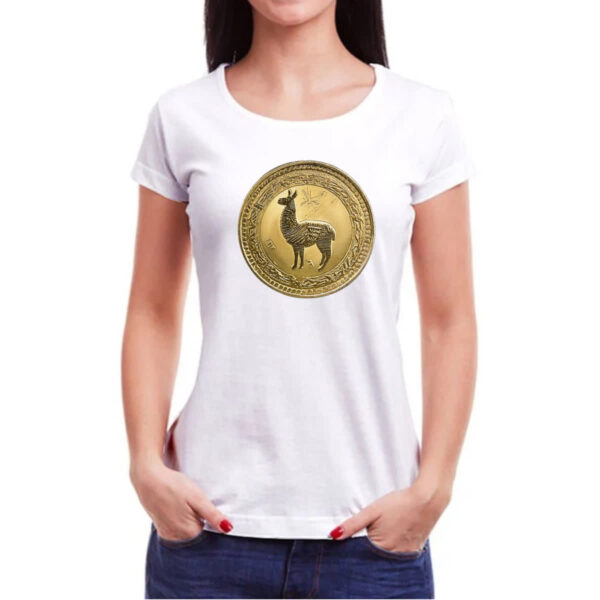 Camiseta Baby Look Lhama coin - Imagem 3