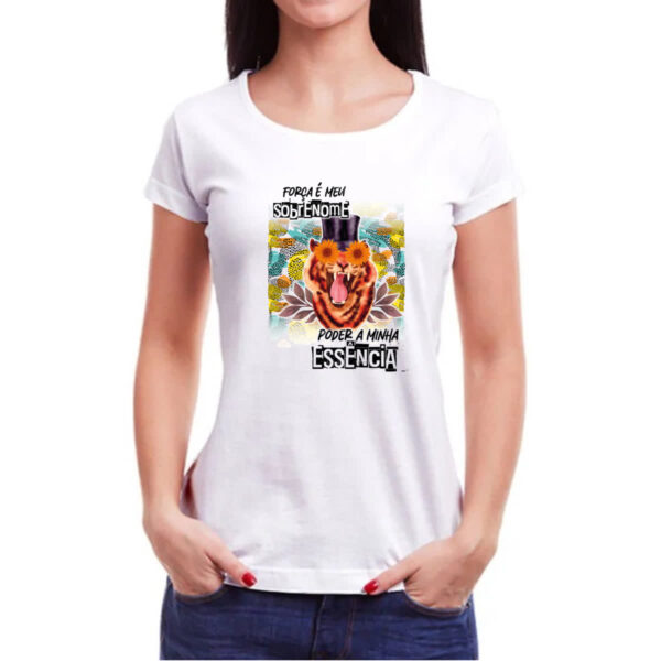 Camiseta Baby Look Mulher forca sobrenome - Imagem 3