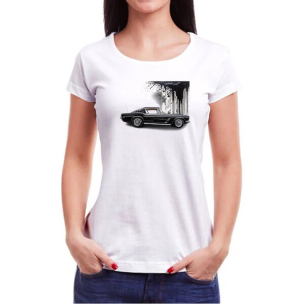 Camiseta Baby Look Muscle Car Grafite Art - Imagem 3
