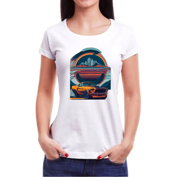 Camiseta Baby Look Mustang Cobra Shelby Colorful Shades - Imagem 3