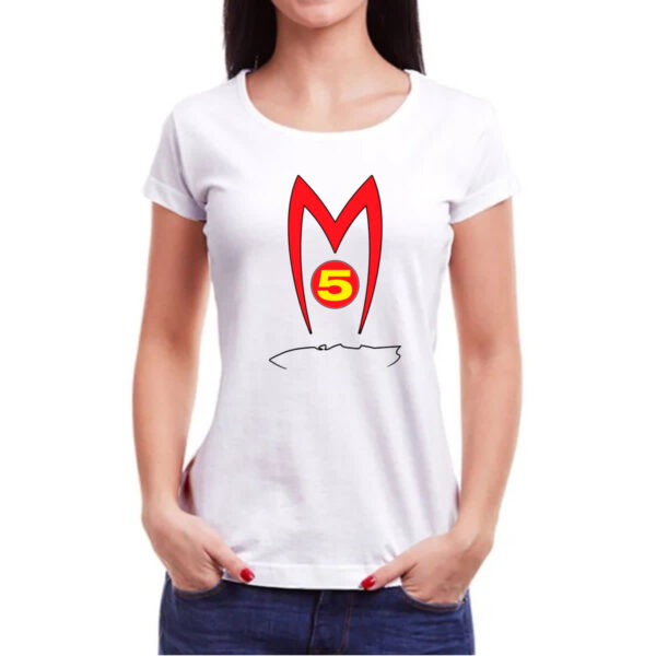 Camiseta Baby Look Mach 5 Logo e contorno - Imagem 3