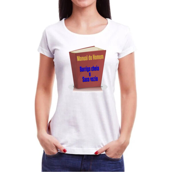 Camiseta Baby Look Manual do homem - Imagem 3