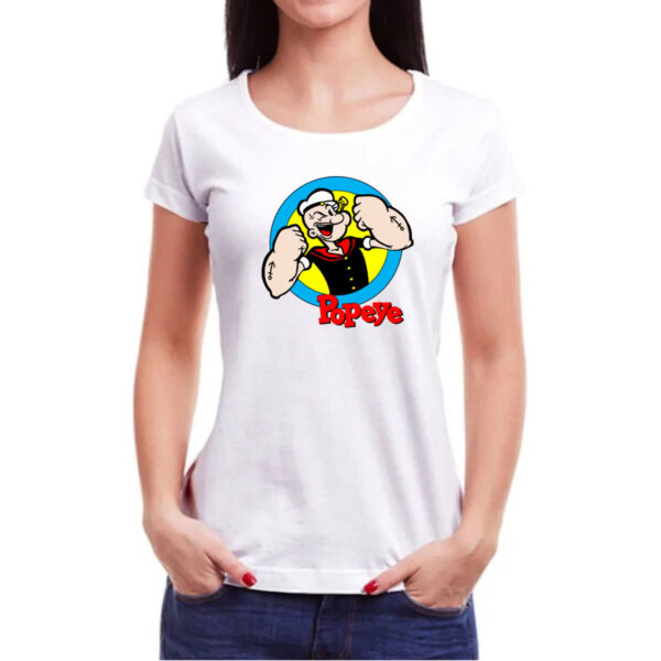 Camiseta Baby Look Mariheiro Popeye Classico - Imagem 3