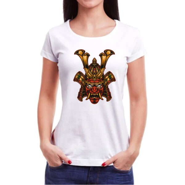 Camiseta Baby Look Mascara Rubra de Samurai - Imagem 3