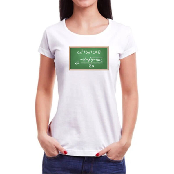 Camiseta Baby Look Matematica equacao segundo grau - Imagem 3