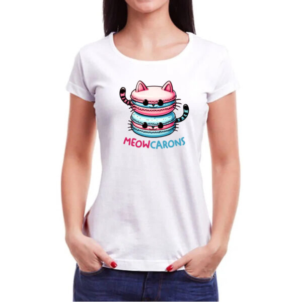 Camiseta Baby Look Meowcarons - Imagem 3
