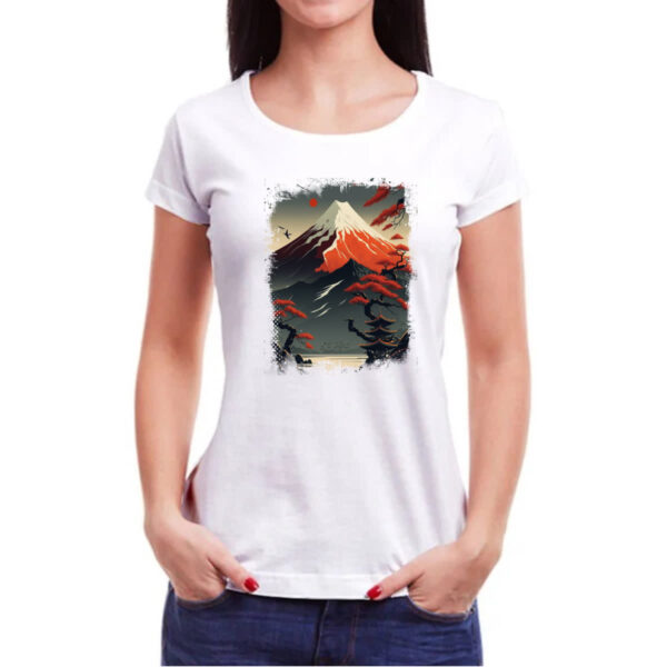 Camiseta Baby Look Montanha Fugi Japao 2 - Imagem 3
