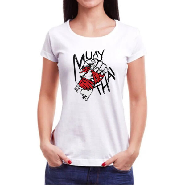 Camiseta Baby Look Muay Thai bandagem - Imagem 3