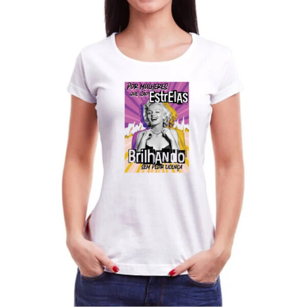 Camiseta Baby Look Mulher brilhando - Imagem 3