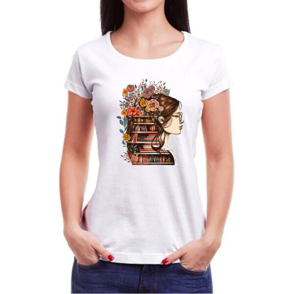 Camiseta Baby Look Mulher de conhecimento - Imagem 3