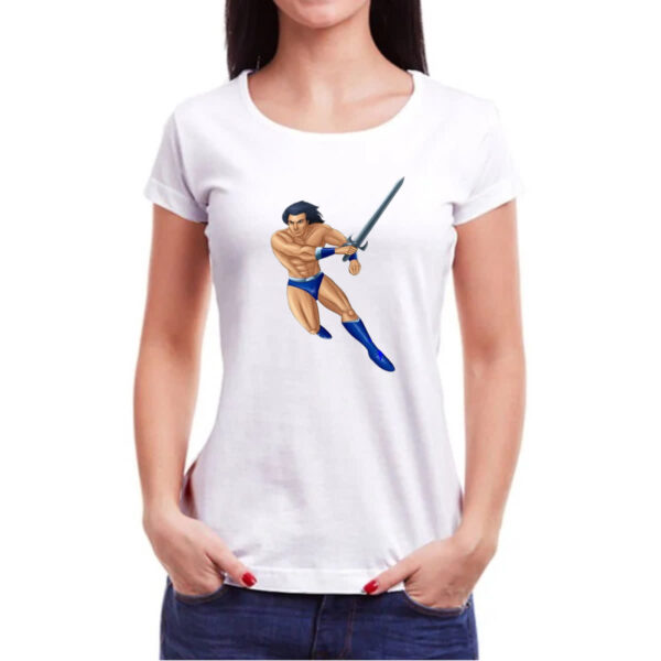Camiseta Baby Look Nostalgia Golden Axe Ax Battler - Imagem 3