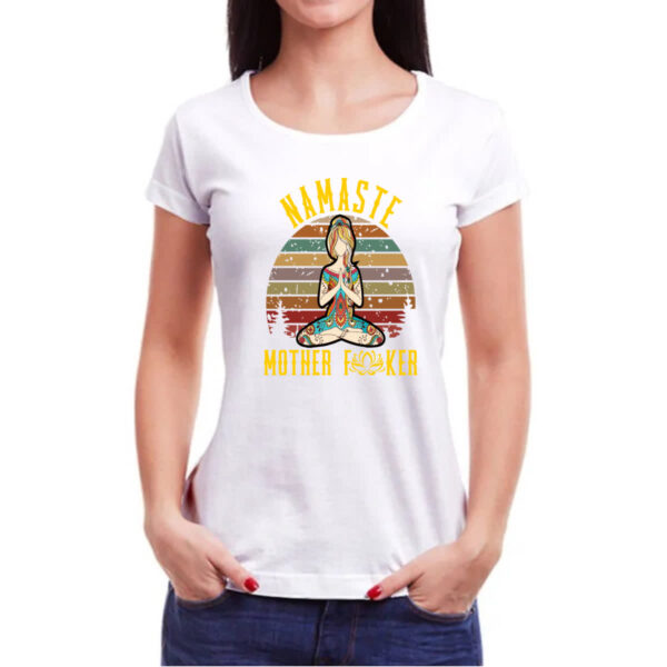 Camiseta Baby Look Namaste mother f - Imagem 3