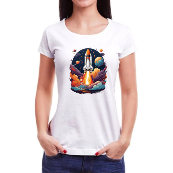 Camiseta Baby Look Nave Espacial em lancamento - Image 3