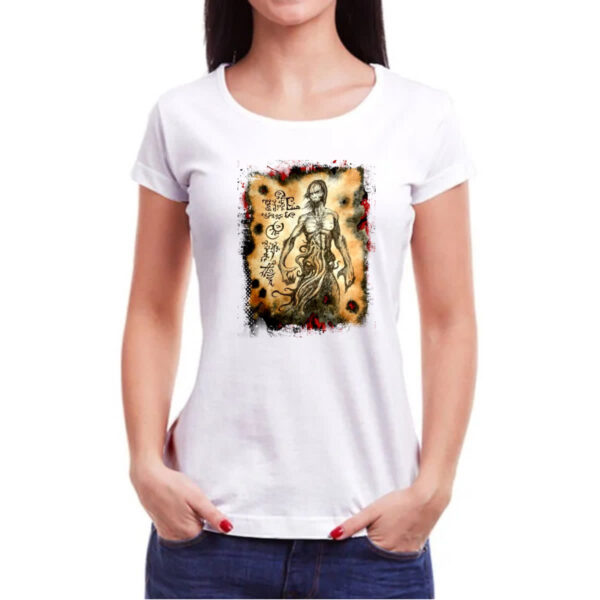 Camiseta Baby Look Necronomicon Fragmento Cthulhu Larp - Imagem 3