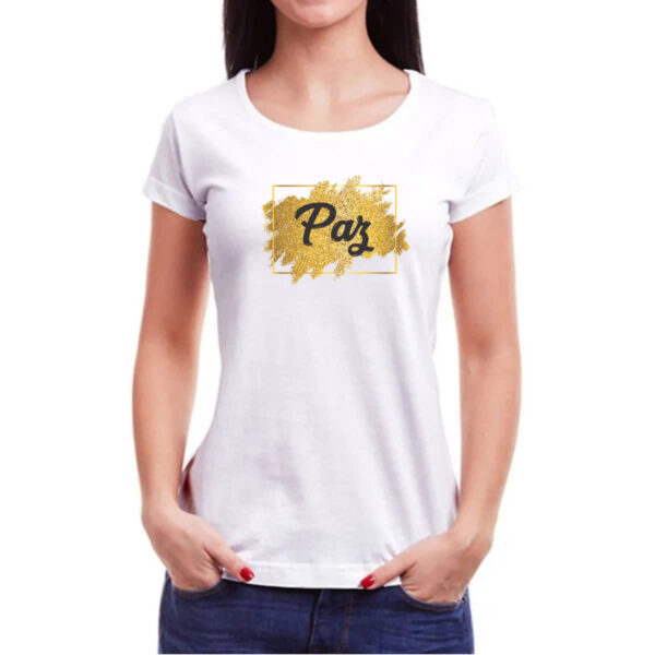 Camiseta Baby Look Ano novo paz - Imagem 3