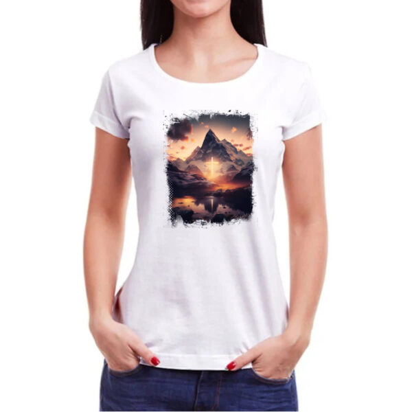 Camiseta Baby Look A fe move montanhas 1 - Imagem 3