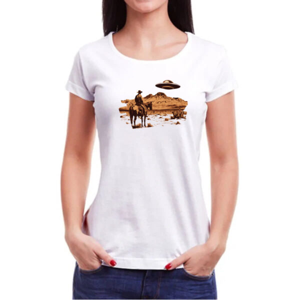 Camiseta Baby Look UFO e Cowboy - Imagem 3