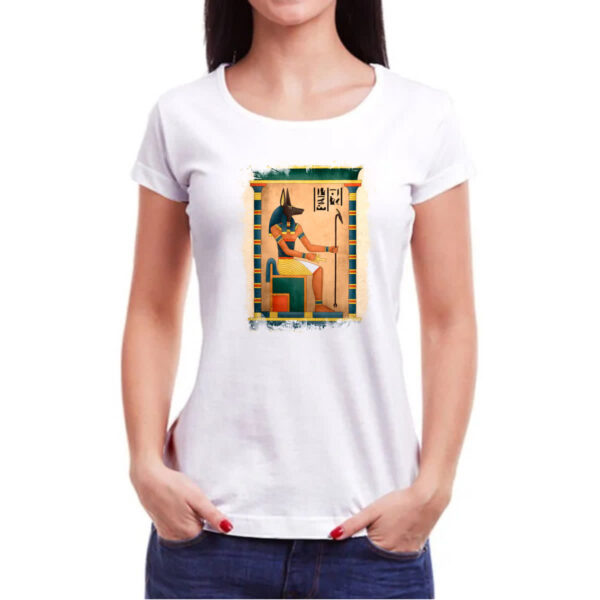 Camiseta Baby Look Anubis Papiro Egito - Imagem 3