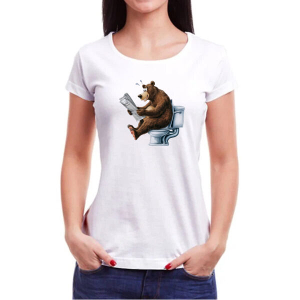 Camiseta Baby Look Urso na sala de forca - Imagem 3