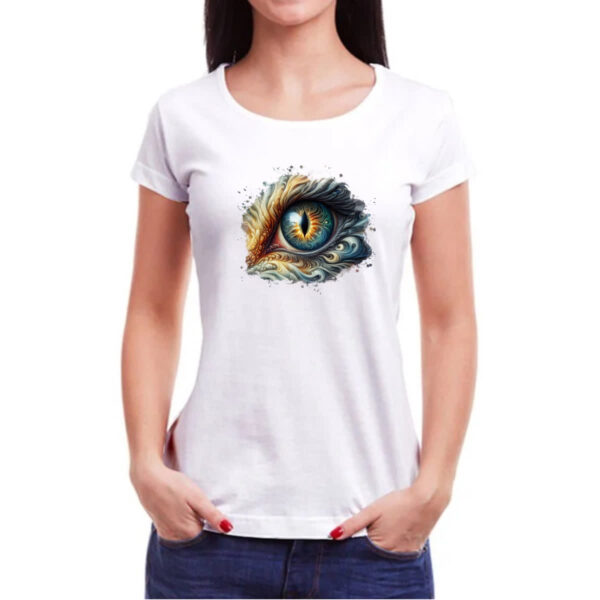 Camiseta Baby Look Olho de dragao watercolor - Imagem 3