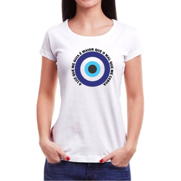 Camiseta Baby Look Olho grego luz que me guia - Imagem 3
