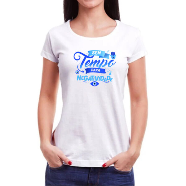 Camiseta Baby Look Olho grego tempo negatividade - Imagem 3