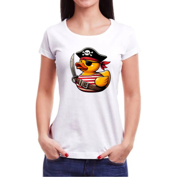 Camiseta Baby Look Patinho de borracha Pirata - Imagem 3