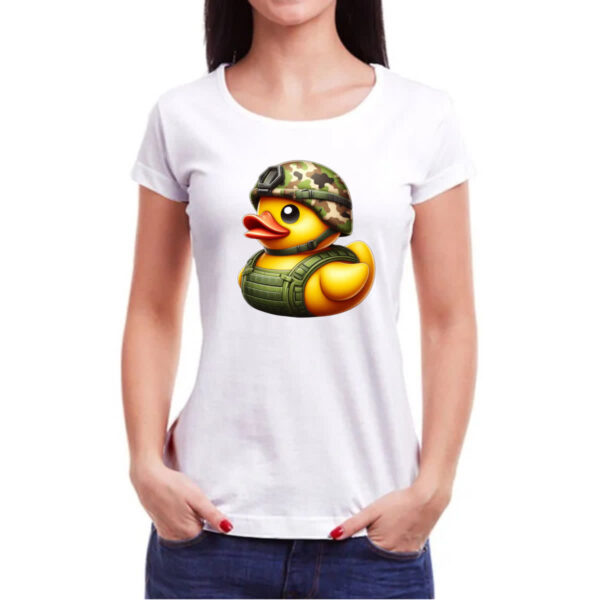 Camiseta Baby Look Patinho de borracha Soldado - Imagem 3