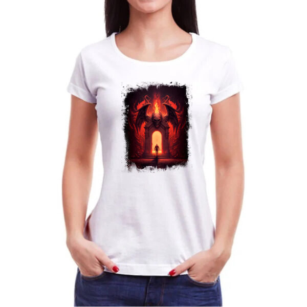 Camiseta Baby Look Portal do inferno 5 - Imagem 3