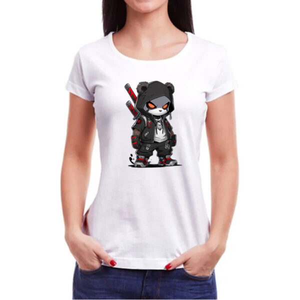 Camiseta Baby Look Panda chibi ninja - Imagem 3