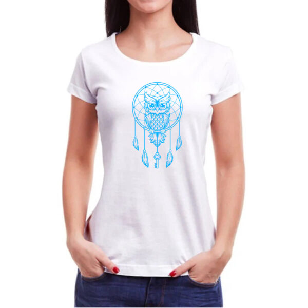 Camiseta Baby Look Apanhador de sonhos coruja - Imagem 3