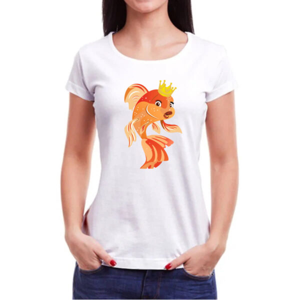 Camiseta Baby Look Peixinho dourado - Imagem 3