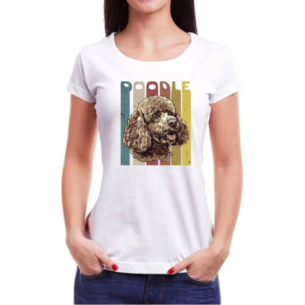 Camiseta Baby Look Poodle retro vintage - Imagem 3
