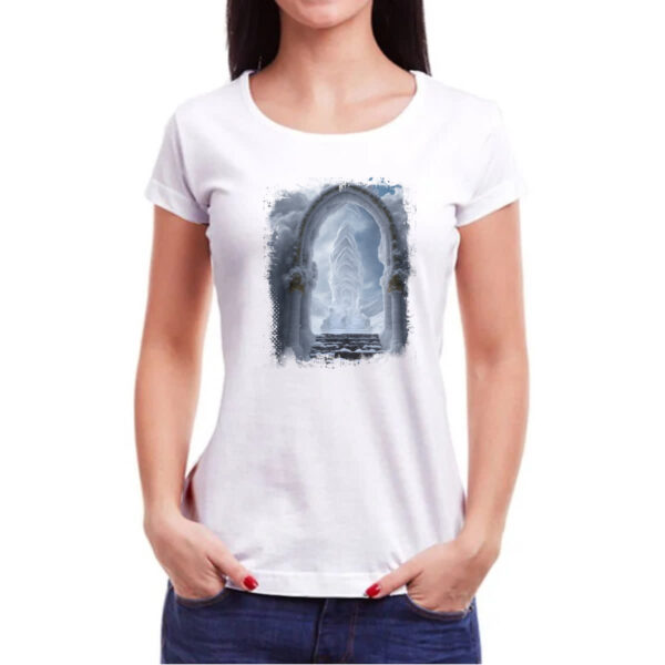 Camiseta Baby Look Portal do reino celestial - Imagem 3