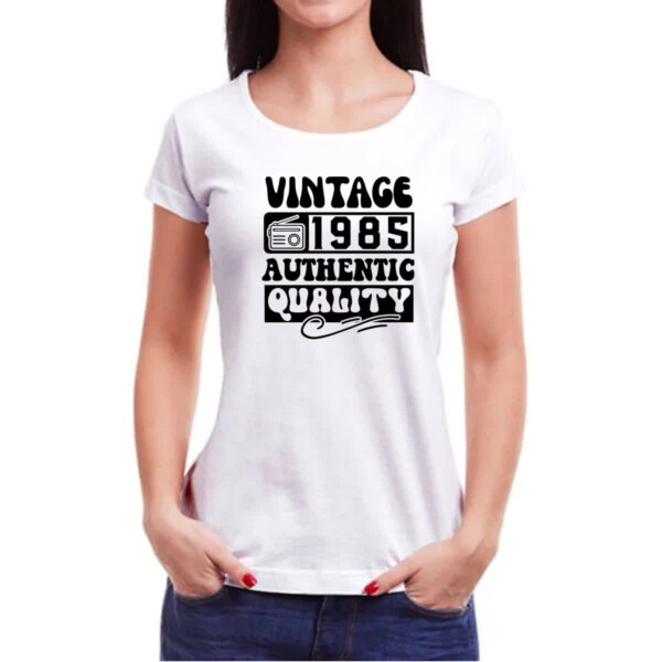 Camiseta Baby Look Radio Vintage 1985 - Imagem 3