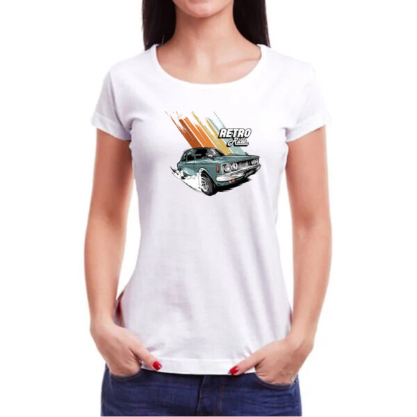 Camiseta Baby Look Retro ride illustration - Imagem 3