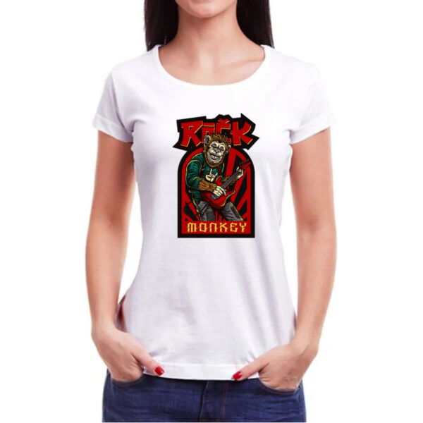 Camiseta Baby Look Rock Monkey - Imagem 3